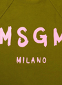 【NEW】MSGM ブラッシュロゴ スウェットシャツ 詳細画像 オリーブグリーン 3