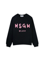 【NEW】MSGM ブラッシュロゴ スウェットシャツ【Japan Exclusive】 詳細画像 ブラック×ピンク 1