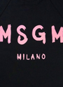 【NEW】MSGM ブラッシュロゴ スウェットシャツ【Japan Exclusive】 詳細画像 ブラック×ピンク 3
