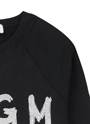 【NEW】MSGM ブラッシュロゴ スウェットシャツ＜GLITTER SILVER PRINT＞ 詳細画像 ブラック 4