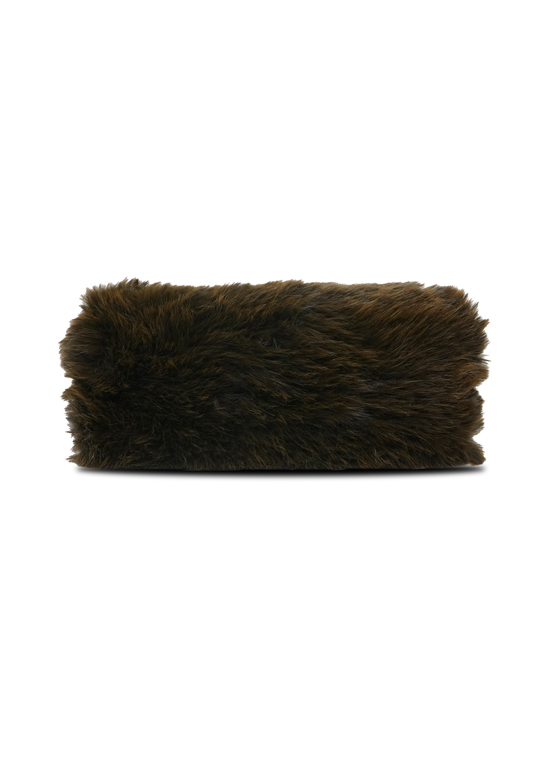 Faux Fur Clutch Bag ー Brown