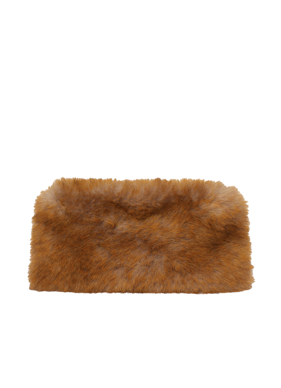 Faux Fur Clutch Bag ー Natural