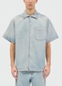 ライトウォッシュ デニム ショートスリーブシャツ 詳細画像 ライトブルー 2