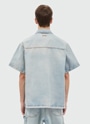 ライトウォッシュ デニム ショートスリーブシャツ 詳細画像 ライトブルー 3