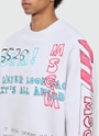 MSGM マルチグラフィティロゴ スウェットシャツ 詳細画像 ホワイト 5