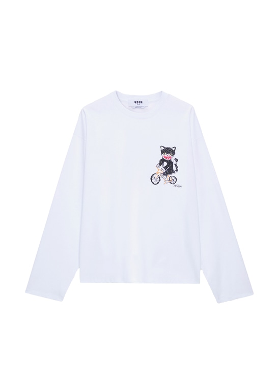 Bike Life Cats グラフィック L/S Tシャツ