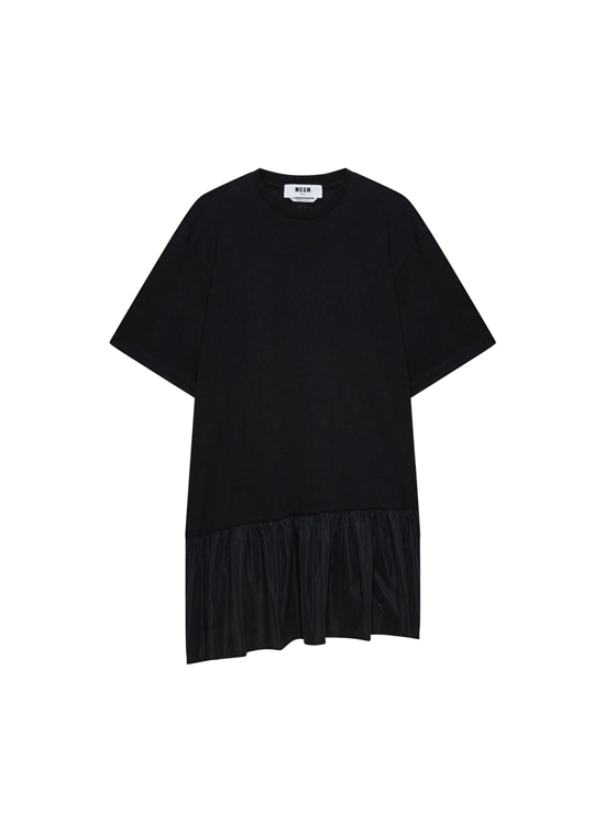 タフタフリル クルーネックワンピース