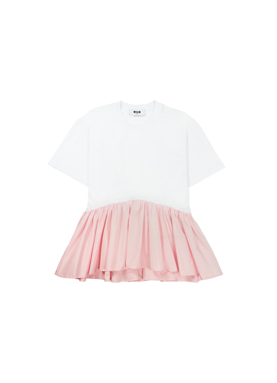 タフタフリル クルーネックTシャツ