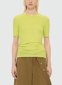 ライトジャージー リブショートスリーブトップ 詳細画像 ライムイエロー 2