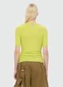 ライトジャージー リブショートスリーブトップ 詳細画像 ライムイエロー 3