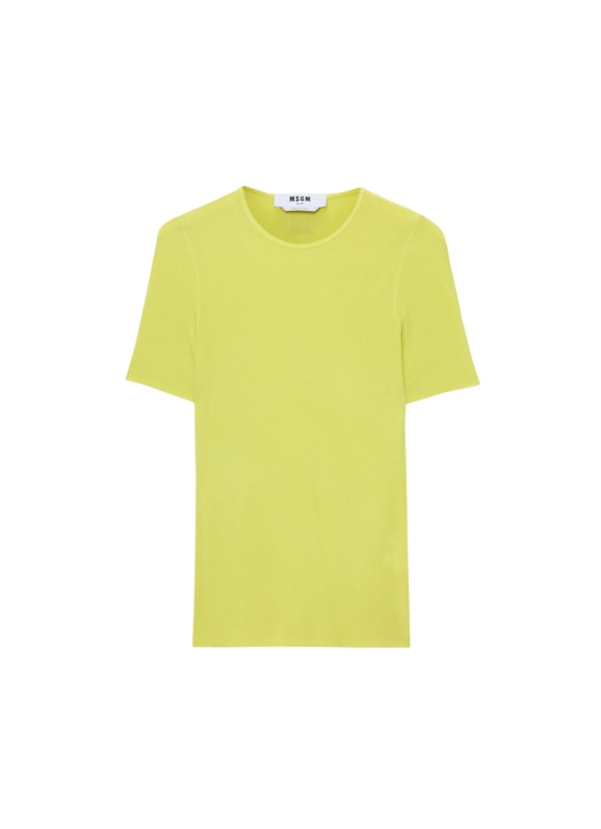 ライトジャージー リブショートスリーブトップ