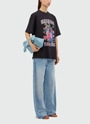 MSGM FLOWER CATS グラフィックTシャツ 詳細画像 ブラック 4