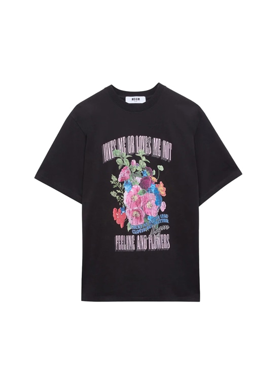 MSGM FLOWER CATS グラフィックTシャツ