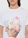 MSGM FLOWER BASKET CAT Tシャツ 詳細画像 ホワイト 5