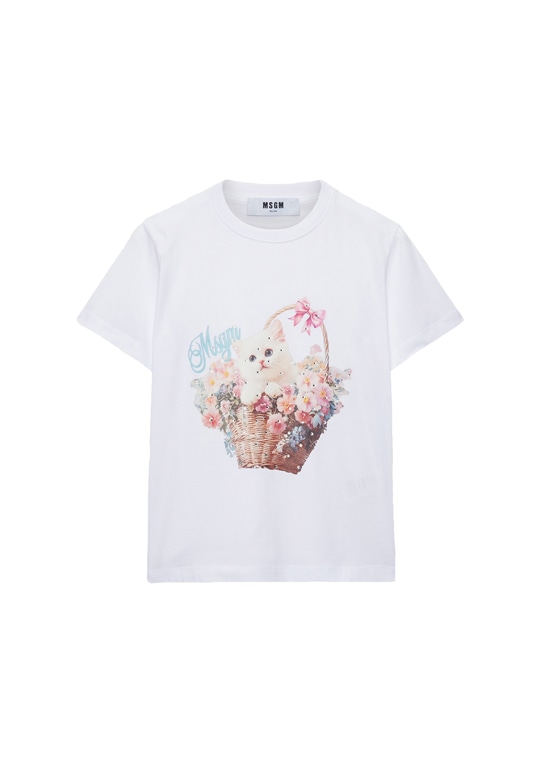 MSGM FLOWER BASKET CAT Tシャツ