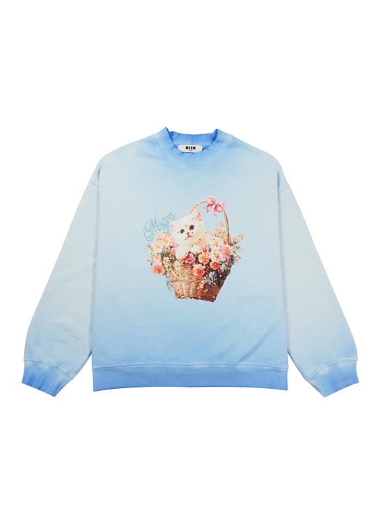 MSGM FLOWER BASKET CAT スウェットシャツ