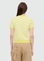 TheMwave モノグラムジャガード ニットトップ 詳細画像 ライムイエロー 3