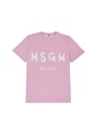 【NEW】MSGM ブラッシュロゴTシャツ 詳細画像 ピンク 1