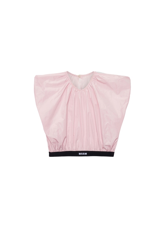 ジャガードロゴ タフタ クロップドトップス