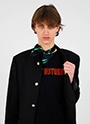 「DO NOT DISTURB!」 エンブロイダリーTシャツ 詳細画像 ブラック 6