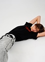 「DO NOT DISTURB!」 エンブロイダリーTシャツ 詳細画像 ブラック 7