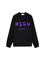 MSGM ブラッシュロゴ スウェットシャツ 詳細画像 ブラック 1