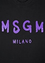MSGM ブラッシュロゴ スウェットシャツ 詳細画像 ブラック 4