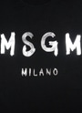 MSGM ブラッシュロゴTシャツ【Japan Exclusive/FOIL PRINT】 ＜限定再入荷＞ 詳細画像 ブラック&times;シルバー 3