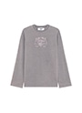 MSGM HOTEL エンブロイダリー ロングスリーブTシャツ 詳細画像 グレー 1