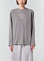 MSGM HOTEL エンブロイダリー ロングスリーブTシャツ 詳細画像 グレー 2