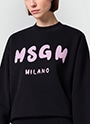 MSGM ブラッシュドロゴ スウェットシャツ 詳細画像 ブラック 5
