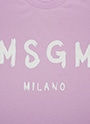 【NEW】MSGM ブラッシュロゴTシャツ 詳細画像 ライラック 3
