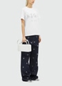 MSGM ブラッシュロゴTシャツ【GLITTER PRINT】 ＜限定再入荷＞ 詳細画像 ホワイト&times;グリッターシルバー 4
