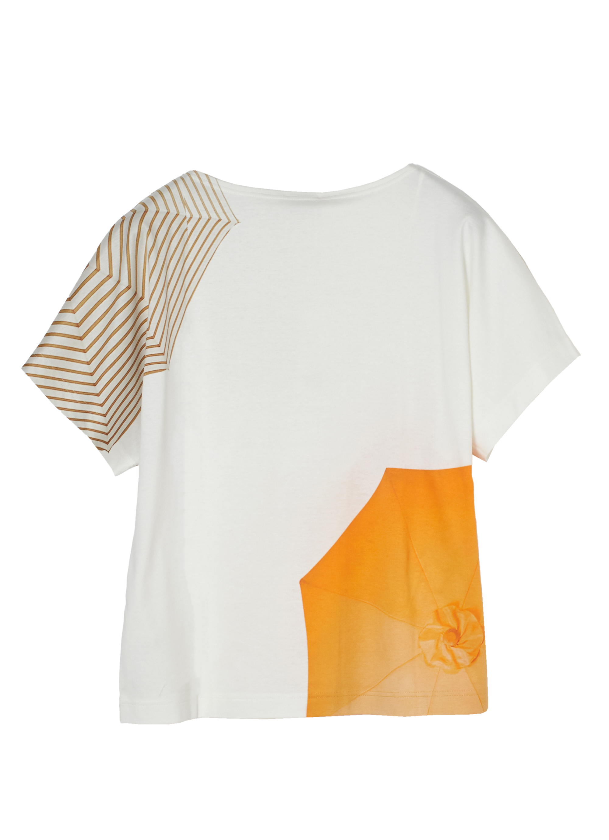 プリントTシャツ 詳細画像 ホワイト×オレンジ×ベージュ 2