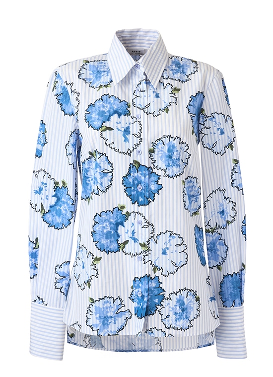 カーネーション コットンポプリンストライプブラウス