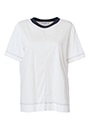 カラーブロック コットンTシャツ 詳細画像 ホワイト／ネイビー 1