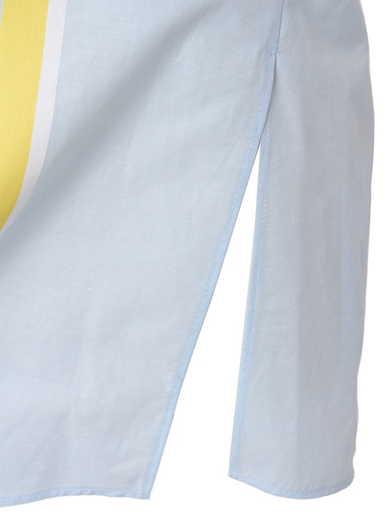 ストライプコットン シャンブレーブラウス 詳細画像 スカイブルー 6