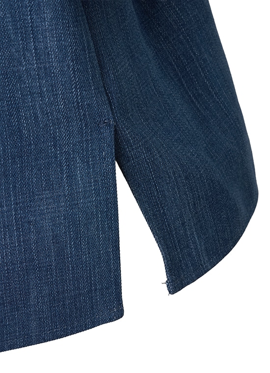 レーストリム シャツブラウス 詳細画像 ミディアムブルーデニム 6