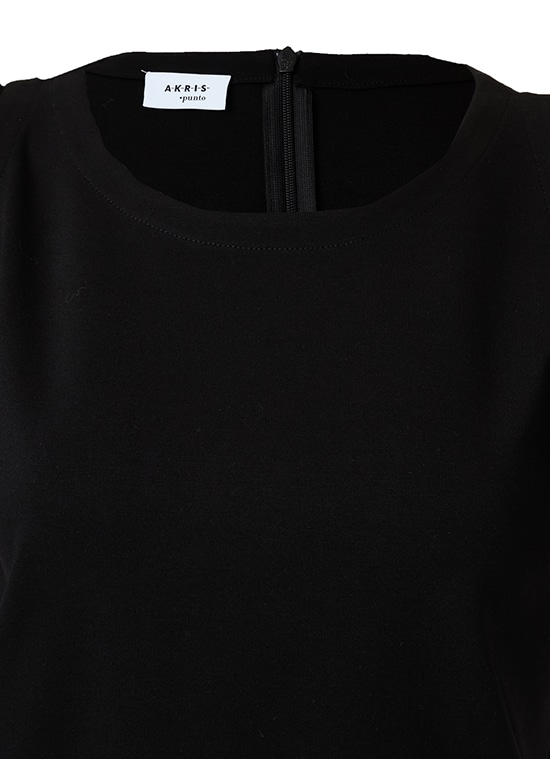 レーススリーブ ヴィスコースジャージートップ 詳細画像 ブラック 4