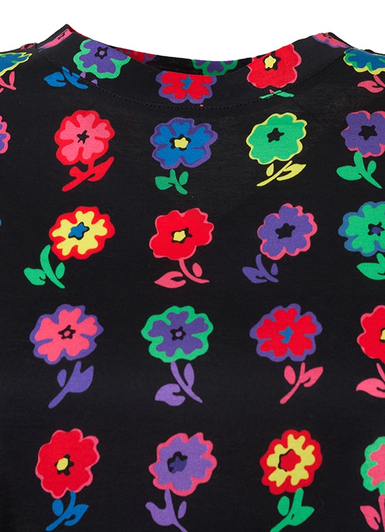 スムールフラワー ジャージーTシャツ 詳細画像 ブラック／マルチ 4