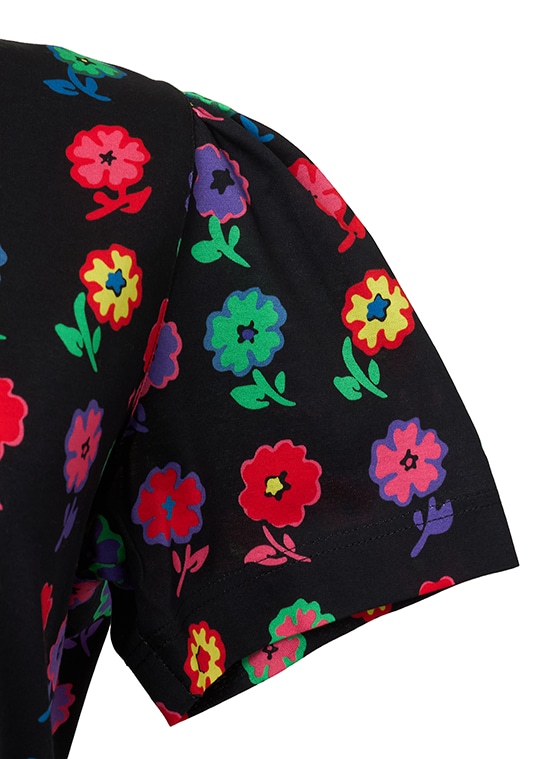 スムールフラワー ジャージーTシャツ 詳細画像 ブラック／マルチ 5