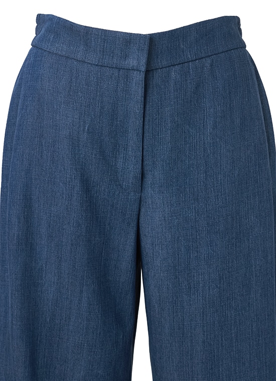 レースヘム ヴィスコースパンツ 詳細画像 ミディアムブルーデニム 4