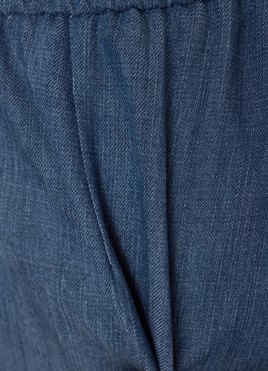 レースヘム ヴィスコースパンツ 詳細画像 ミディアムブルーデニム 6