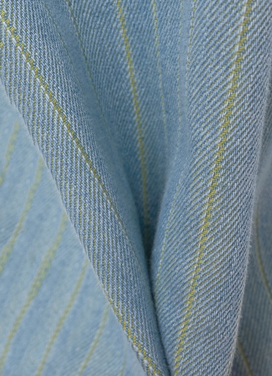 ウォッシュドデニム ピンストライプスカート 詳細画像 スカイブルーデニム 6