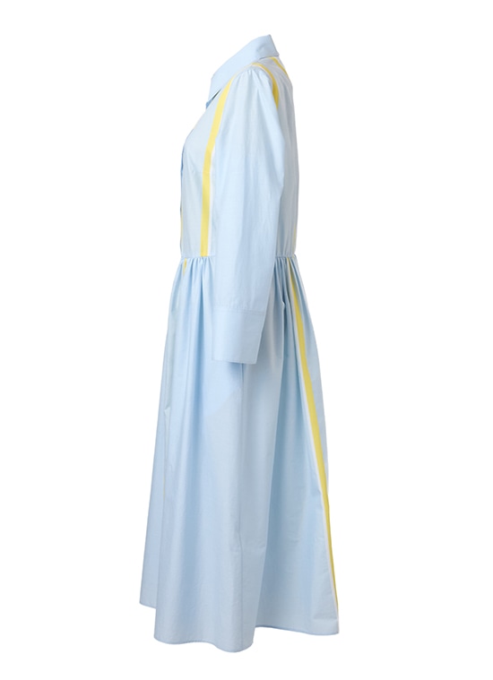 ストライプシャンブレー シャツドレス 詳細画像 スカイブルー 2