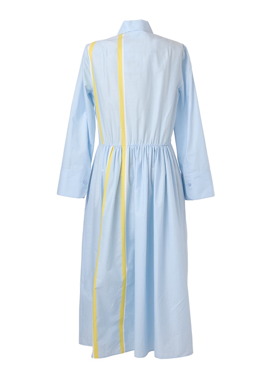 ストライプシャンブレー シャツドレス 詳細画像 スカイブルー 3