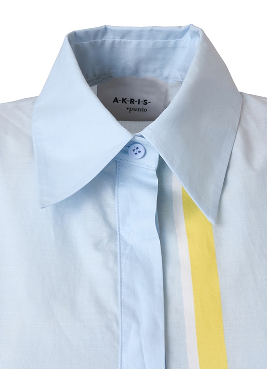 ストライプシャンブレー シャツドレス 詳細画像 スカイブルー 4