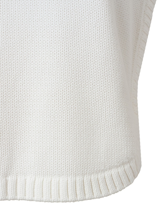 コットンチャンキーニット スリーブレストップ 詳細画像 クリーム 6