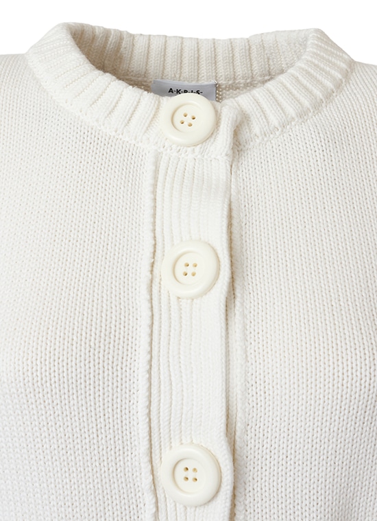 コットンチャンキーニット クルーネックカーディガン 詳細画像 クリーム 4