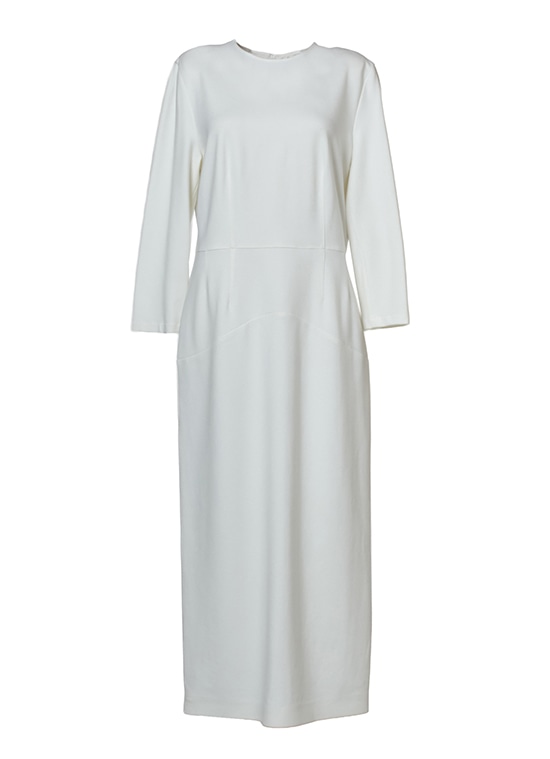 レーヨンストレッチ七分袖ドレス